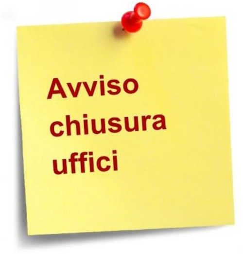 AVVISO CHIUSURA UFFICI COMUNALI